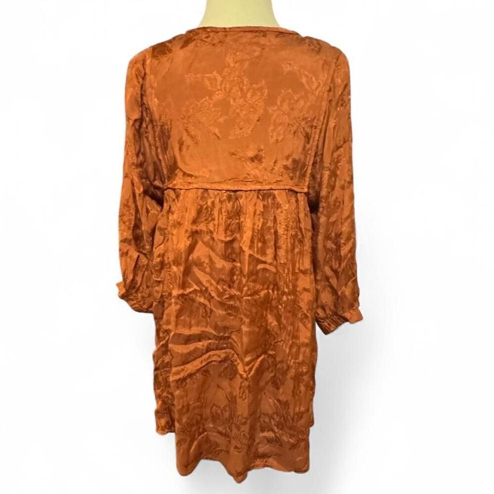 Natural Life Rose Boho Festival Mini Dress Rust Size Small - Picture 3 of 8